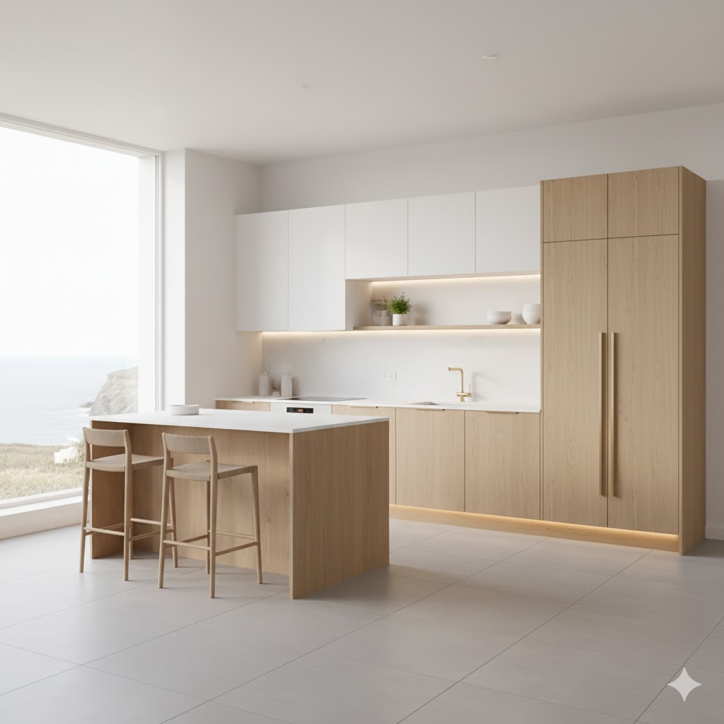 Cuisine contemporaine à Frontignan — blanc et chêne